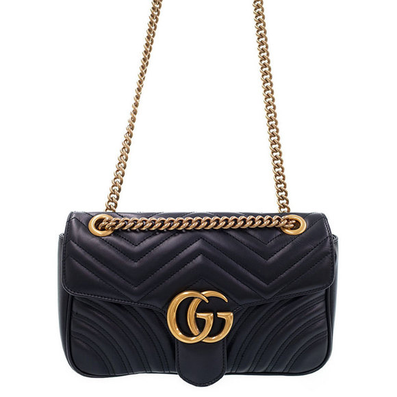 Gucci GG Marmont Quilted Small Chain Shoulder Bag - Picture 1 of 9